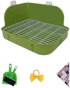 img 3 attached to 🐰 Hilarious.P Bunny Litter Box - Pet Corner Litter Box Cage Potty Trainer: Rectangular Plastic Material