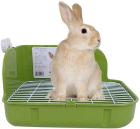 img 2 attached to 🐰 Hilarious.P Bunny Litter Box - Pet Corner Litter Box Cage Potty Trainer: Rectangular Plastic Material