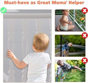 img 3 attached to 🔒 Durable Child Safety Net for Banister Guard: Protect Your Baby on Stairs, Balcony, Cribs – Easy Install Stair Mesh Baby Proofing – 10ft Lx2.5ft H, White