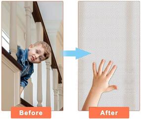 img 1 attached to 🔒 Durable Child Safety Net for Banister Guard: Protect Your Baby on Stairs, Balcony, Cribs – Easy Install Stair Mesh Baby Proofing – 10ft Lx2.5ft H, White