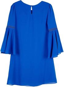 img 1 attached to Elegant and Stylish: Amy Byer Girls' Bell Sleeve A-line Dress with Lace - Perfect for Any Occasion!