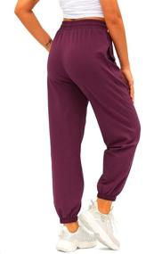 img 1 attached to High Waisted Women's Cotton Sweatpants with Pockets - Athletic Fit Joggers for Women, Ideal for Lounge and Jogging