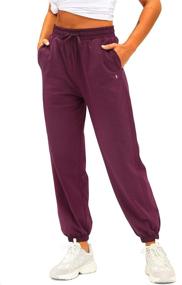 img 3 attached to High Waisted Women's Cotton Sweatpants with Pockets - Athletic Fit Joggers for Women, Ideal for Lounge and Jogging