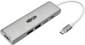 img 4 attached to Tripp Lite USB C Docking Station: Thunderbolt 3, 4K @ 30Hz, PD Charging - Silver