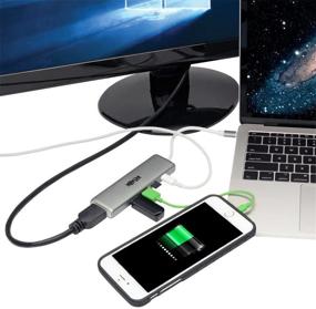 img 3 attached to Tripp Lite USB C Docking Station: Thunderbolt 3, 4K @ 30Hz, PD Charging - Silver