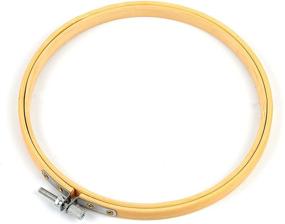 img 4 attached to 🔍 6-inch Bamboo Embroidery Hoop Set for Cross Stitch Art, Home Decor, Sewing, Handcraft, Kids Tutoring - with Easy Sandwiching Knob, 1Pc