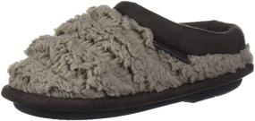 img 4 attached to 👟 Quilted Leather Slipper Boys' Shoes: Dearfoams Toddlers' Clogs & Mules