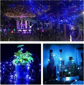 img 2 attached to 🎄 ILLUMINEW 2 Pack Christmas Outdoor String Lights: Twinkle 33FT 100 LED Fairy Lights Battery Operated for Xmas Decoration – Blue