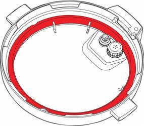 img 1 attached to 🔒 GJS Gourmet Twin Pack: Premium Silicone Gaskets for 8 Quart Fagor LUX Multi-Cooker - Not Fagor Brand