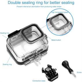 img 1 attached to F1TP Waterproof Case Accessories for GoPro Hero 8 Black: 60M/196ft Underwater Diving Housing Shell with Quick Release Mount and Thumbscrew - Enhanced SEO