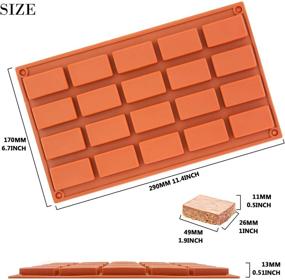 img 3 attached to Silicone Mold for Rectangle Soap, Cake, and Chocolate Candy Bars with 20 Cavities