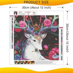 img 3 attached to TONZOM 5D Diamond Painting Kits Full Drill David's Deer Animal Embroidery Cross Stitch Rhinestone Pictures Diamond Arts Craft, DIY Diamond Painting by Numbers Kit for Adults