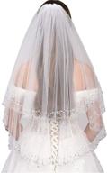 💍 2 tier wedding veil with sequin beads and pearl edging - bling bridal veils logo