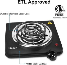 img 3 attached to 🔥 ETL Approved KITOSUN Multipurpose Electric Charcoal Burner - Stainless Steel Grill Countertop Cooktop for Home Kitchen - Durable, Fast, and Efficient Charcoal Starter Cooking Heater with Heat Manage Knob