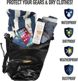img 2 attached to 🎒 TEBRION 10L / 10L + 20L Premium Waterproof Dry Bag - Thick, Lightweight &amp; 100% Waterproof - Roll Top Sack to Keep Gear Dry and Safe - Ideal for Kayaking, Rafting, Boating, Surfing - Available in Various Colors &amp; High-Value Sets!