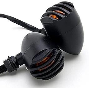 img 4 attached to 🏍️ Сигнальные огни для мотоцикла высокого качества: Aeroway 2шт Черные с повышенной мощностью лампы индикаторы мигалки.