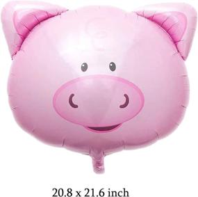 img 1 attached to 🎈 Vibrant 3Pcs Farm Animal Balloons Kit for Barnyard Themed Parties – Cow, Donkey, Pig Balloons, Perfect for Birthdays, Baby Showers, and Farm Decorations