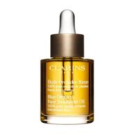 🌺 clarins blue orchid face treatment oil: ultimate hydration for dry skin, dermatologist tested, preservative-free - restore radiance, tone, and vitality - 1 fl oz logo