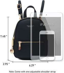 img 2 attached to Leather Backpack Daypack Zippered Crossbody Backpacks