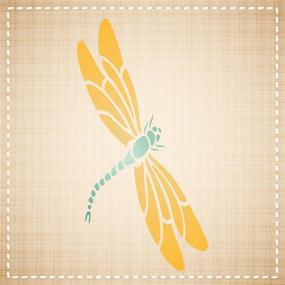 img 2 attached to 🐉 Dragonfly Stencil, Small Size (2.5 x 4 inch) - Insect Bug Art Stencils for Painting Cards, Home Decor