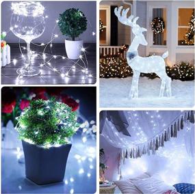 img 1 attached to Solar String Lights Outdoor Halloween Decorations Waterproof 100-LED Copper Wire Fairy Lights 8 Modes