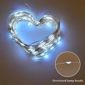 img 3 attached to Solar String Lights Outdoor Halloween Decorations Waterproof 100-LED Copper Wire Fairy Lights 8 Modes