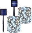 solar string lights outdoor halloween decorations waterproof 100-led copper wire fairy lights 8 modes logo