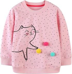 img 4 attached to Toddler Sweatshirts Fashion Printed Outfits