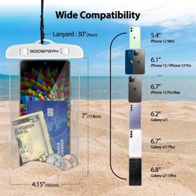 img 1 attached to Waterproof Phone Pouch [4-Pack] for iPhone 12, Galaxy S21, and more – Underwater Cellphone Dry Case for Outdoor Adventures