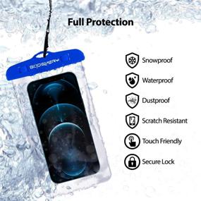 img 2 attached to Waterproof Phone Pouch [4-Pack] for iPhone 12, Galaxy S21, and more – Underwater Cellphone Dry Case for Outdoor Adventures