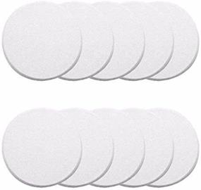 img 2 attached to 🚪 Pack of 10 Self-Adhesive White Round Door Knob Wall Shields for Enhanced Protection and Aesthetics