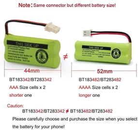 img 2 attached to 4 пакета аккумуляторов BT183342: мощная замена для батарей для беспроводных телефонов BT166342/BT266342 BT162342/BT262342