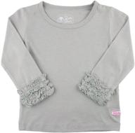 👚 rufflebutts extra soft girls' long sleeve layering tee - undershirt logo