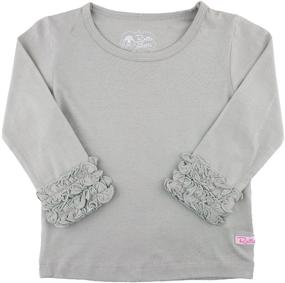 img 3 attached to 👚 RuffleButts Extra Soft Girls' Long Sleeve Layering Tee - Undershirt