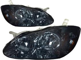 img 1 attached to Фары DNA Motoring с дымным объективом и амбарными поворотниками для Corolla 03-08, левая и правая сторона - обзор и руководство по покупке