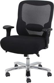 img 3 attached to 🪑 Premium Black Mesh Office Chair with Arms: OFM ESS Collection Big and Tall Swivel Design