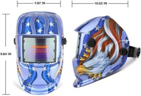 img 1 attached to 🔥 DEKOPRO Welding Helmet: Solar-Powered Auto-Darkening Helmet with Adjustable Shade Range 4/9-13 – Ideal for Mig, Tig, and Arc Welding