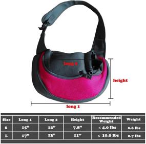 img 2 attached to 🐾 Breathable Mesh Pet Sling Carrier - Portable Travel Safe Shoulder Bag for Small Dogs, Cats, and Puppies - Adjustable Non-Slip Strap