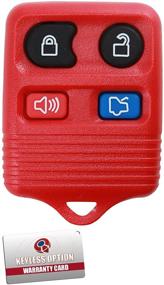 img 2 attached to 🔴 4 Button Keyless Entry Remote Control Key Fob Clicker - Red Replacement Option