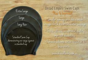 img 1 attached to Dreadlocks & Braids Swim Cap (Large & XL) - New & Enhanced Design