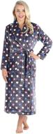🛀 pajamamania women's plush fleece long bathrobes: cozy and hooded sherpa-lined robes for ultimate comfort logo