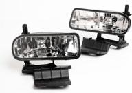 clear lens pair of oem fog lights for chevy tahoe logo
