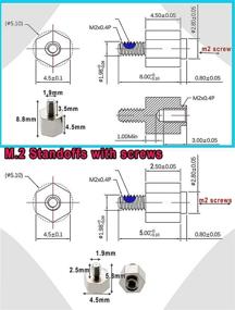 img 1 attached to 🔧 Улучшение охлаждения и установки: набор винтов M.2 CO-RODE 6 штук с защелками для NVMe SSD с радиаторами и отверткой для материнской платы Asus