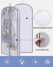 img 1 attached to 👗 SLEEPING LAMB 60'' Hanging Garment Bags: Clear Dress Storage for Clothes, Gowns, Coats, Suits (5 Packs)