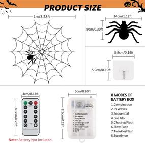 img 1 attached to 🕷️ BLOOMWIN Spider Web Light - 70 LED 3.25ft Diameter Halloween Decoration with Waterproof Orange Lights - Indoor/Outdoor Party Decor