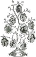 mimosa moments silver family tree picture frame stand: showcase precious memories with 10 hanging photo frames - medium metal tree 6.8 x 10 логотип