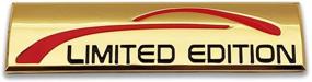 img 4 attached to Chrome Metal Limited Edition Logo Car Emblem Premium 3D Badge Auto Rear Trunk Sticker Side Fender Decal (Gold)