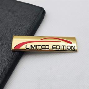 img 3 attached to Chrome Metal Limited Edition Logo Car Emblem Premium 3D Badge Auto Rear Trunk Sticker Side Fender Decal (Gold)