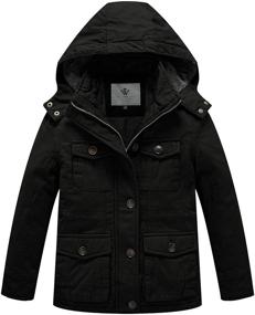 img 4 attached to WenVen Thicken Quilted Cotton Jacket Boys' Clothing and Jackets & Coats