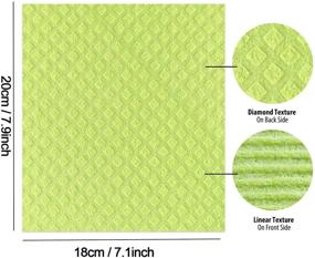 img 1 attached to 🧽 JOYIT Swedish Dish Cloths - Pack of 10, Eco-Friendly & Absorbent Sponge Cloths for Washing Dishes. Reusable & Sustainable Dish Rags.